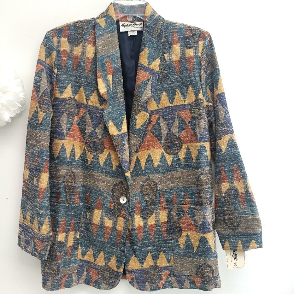 Vintage Raphael Lorenzo Southwest Jacket Blazer Size Large